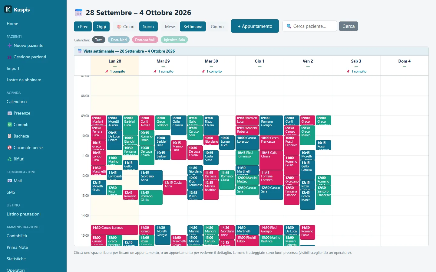 Agenda settimanale di Kuspis
